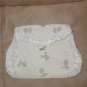 Antique 1930's White Beaded Evening Clutch Purse