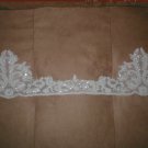 Beaded Alencon Lace Border Trim white or ivory