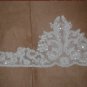 Beaded Alencon Lace Border Trim white or ivory