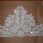 Beaded Alencon Lace Border Trim white or ivory