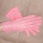 Vintage CORAL Lace wrist-length Gloves