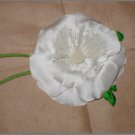 lot of 5 Vintage Millinery WHITE Silk Large Poppy Flowers