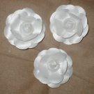 lot of 6  Vintage White CAMELIA Millinery Flowers