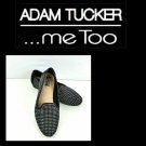 Adam Tucker Me Too Flats Black Silver Studs  Suede Ballet Flats Womens NWT 6.5