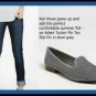 Adam Tucker Me Too Flats Black Silver Studs  Suede Ballet Flats Womens NWT 6.5