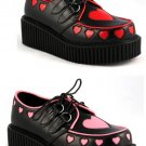 Platform Shoes w/Heart Cutout Design