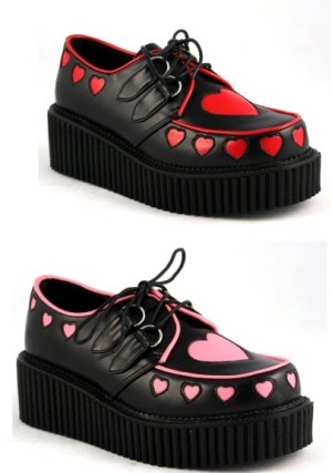 Platform Shoes w/Heart Cutout Design