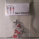 "New" Model Train Street signs 5 Crossbuck/ Signs N scale for Layout Details