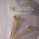 "New" Model Train Street signs Deer Crossing warning HO scale Layouts Details