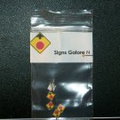 "New" Model Train Layout Details street signs 5 "Stop sign ahead" signs N scale