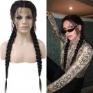 Wigs For Women, Long Straight Hair, Braided Hair, Front Lace, Chemical Fiber Hair.
