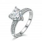 Foreign Hot New Jewelry Engagement Heart AAA Zircon Platinum Plated Ring