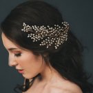 The Bride Wedding Handmade Pearl Comb Shape Sample Leaves Hair Headdress Spot