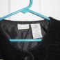 Woman's White Stag Black Chenille Button Front Blazer Jacket Size L #900263