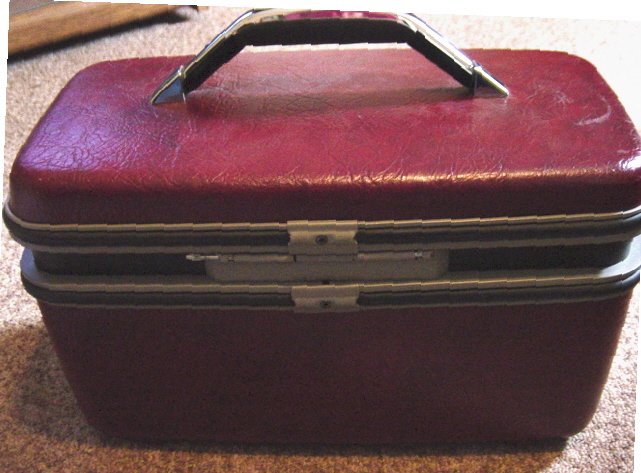 Vintage Burgundy Samsonite Silhouette Train Case Carry-on Luggage ...