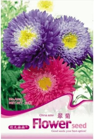 50 seeds Mix China Aster Callistephus Flower Seeds