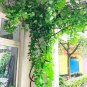 50 Seeds Garland Green Plant Plastic Vine Foliage Home Garden Charm Decor Grape Leaves
