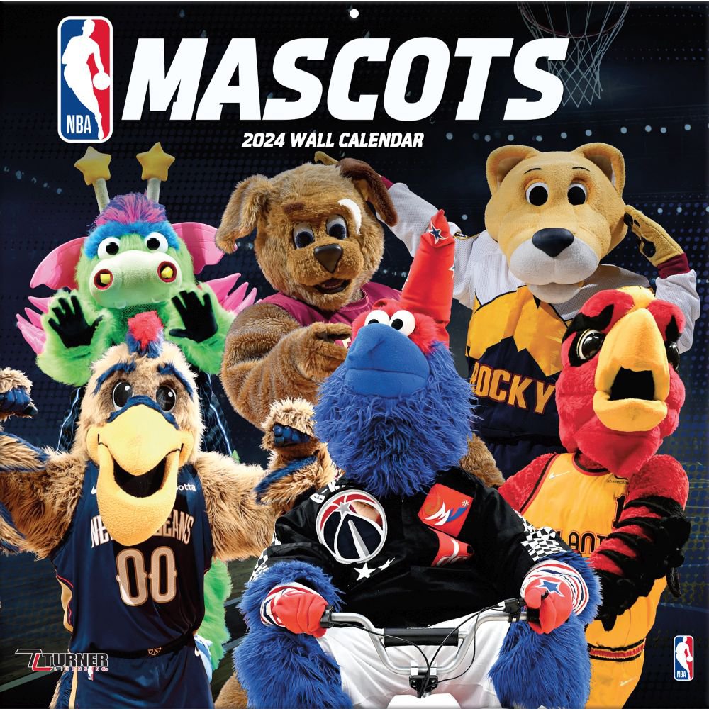 NBA Mascots 2024 Wall Calendar