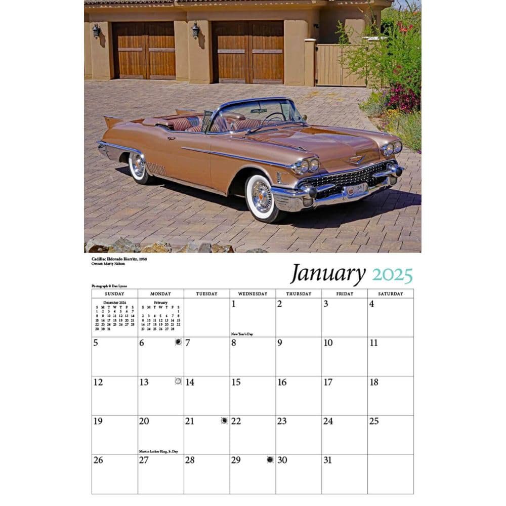 Cars of the Fab 50s 2025 Wall Calendar