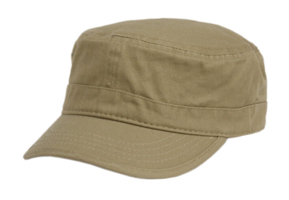 Khaki Hat Army Cadet Patrol Castro Cap Men Women Golf Driving Summer Castro
