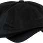 Black Classic Men's Linen 8 Panel Applejack Gatsby Newsboy Ivy Hat Spring