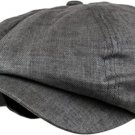 Grey Classic Men's Linen 8 Panel Applejack Gatsby Newsboy Ivy Hat Spring