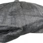 Grey Classic Men's Linen 8 Panel Applejack Gatsby Newsboy Ivy Hat Spring