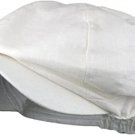 White Classic Men's Linen 8 Panel Applejack Gatsby Newsboy Ivy Hat Spring