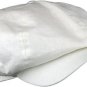 White Classic Men's Linen 8 Panel Applejack Gatsby Newsboy Ivy Hat Spring