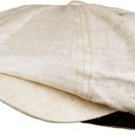 Putty Beige Classic Men's Linen 8 Panel Applejack Gatsby Newsboy Ivy Hat Spring