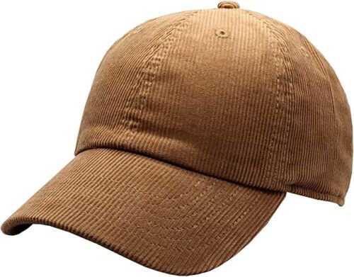 Tan Solid Corduroy 100% Cotton Vintage Unisex Baseball Polo Trucker