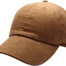 Tan Solid Corduroy 100% Cotton Vintage Unisex Baseball Polo Trucker