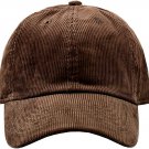 Mocha Solid Corduroy 100% Cotton Vintage Unisex Baseball Polo Trucker