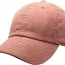 Mauve Solid Corduroy 100% Cotton Vintage Unisex Baseball Polo Trucker