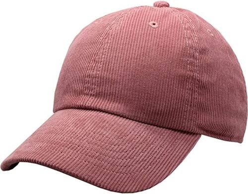 Smoke Pink Solid Corduroy 100% Cotton Vintage Unisex Baseball Polo Trucker