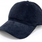 Navy Blue Solid Corduroy 100% Cotton Vintage Unisex Baseball Polo Trucker