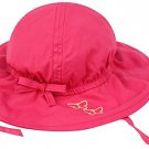 1-3 Month Pink Butterfly Infant Baby Girl Sun Bucket Floppy Hat Lightweight 100% Cotton