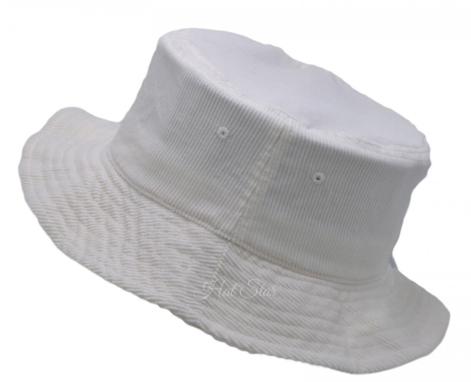 Off White L/XL Bucket Hat Corduroy Visor Hunting Fishing Outdoor Summer Cap Unisex