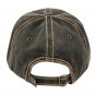 Black Washed Cotton Baseball Cap With American Flag Patch