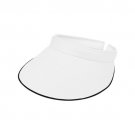 White Visor Sun Plain Hat Sports Cap Colors Golf Tennis Beach Clip-On Summer