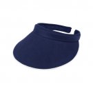 Navy Visor Sun Plain Hat Sports Cap Colors Golf Tennis Beach Clip-On Summer