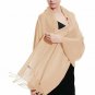 Beige Pashmina Large Soft Plain Shawl Wrap Scarf for Women