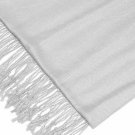 Gray Pashmina Large Soft Plain Shawl Wrap Scarf for Women