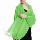 Light Green Pashmina Large Soft Plain Shawl Wrap Scarf for Women