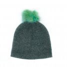 Hunter Green Sage Pom New Super Soft Faux Fur pom pom Winter Hat Beanie Cap Cute Cold