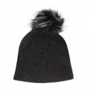 Charcoal New Super Soft Faux Fur pom pom Winter Hat Beanie Cap Cute Cold