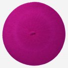 Hot Pink New Warm French Style Lightweight Casual Classic Beanie Solid Color Wool Beret