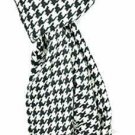 Houndstooth Black/White Classic Luxurious Soft Cashmere Feel Unisex Winter Scarf in Checks and Plaid