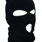 Black - Balaclava 3 Hole Full Face Ski Mask Winter Cap Hood Beanie Warm Tactical New