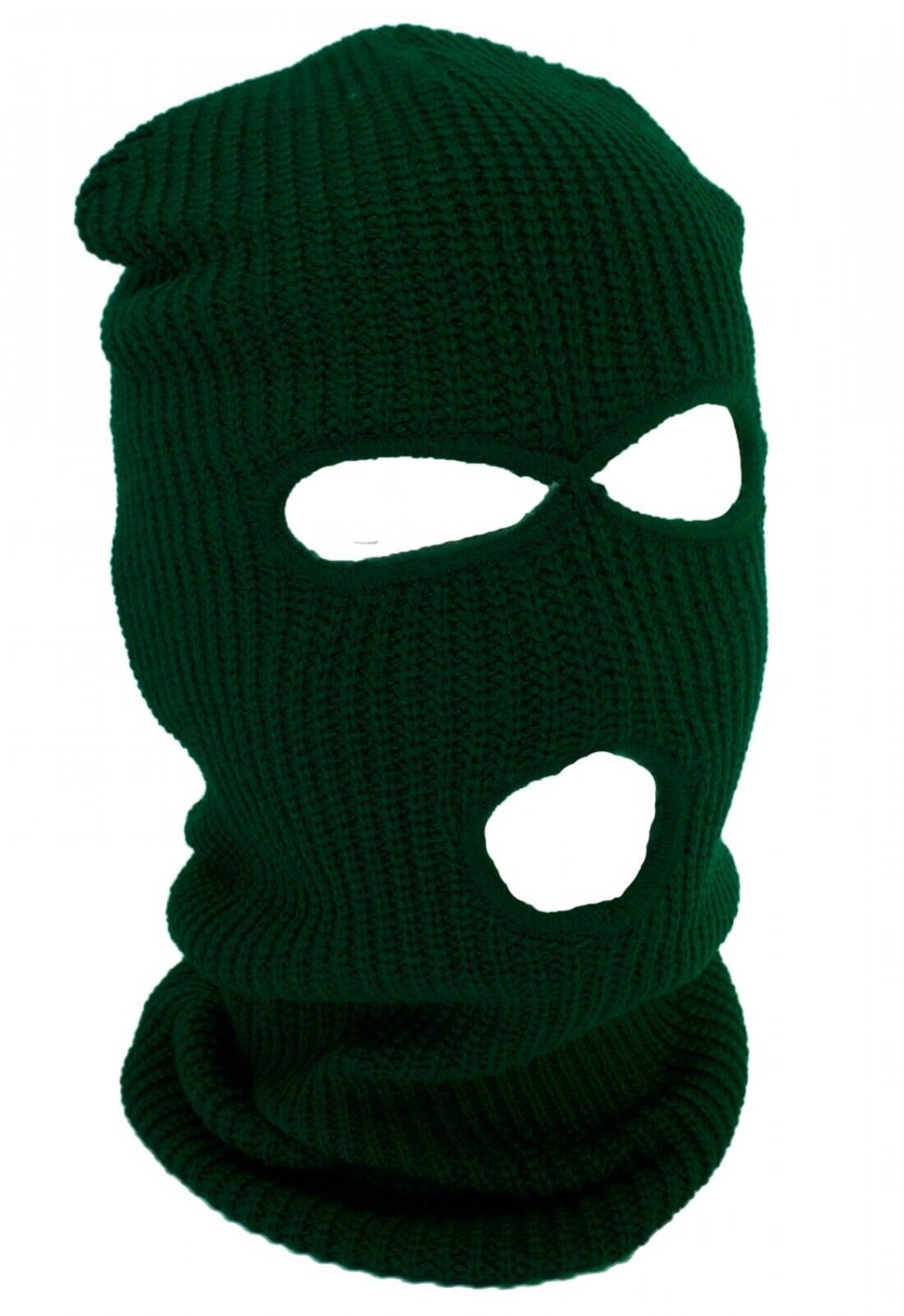 Hunter Green - Balaclava 3 Hole Full Face Ski Mask Winter Cap Hood Beanie Warm Tactical New